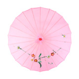Oil Parasol Decorative Flower Solid Wood Handle Oil-Paper Shot Prop Paper Umbrella