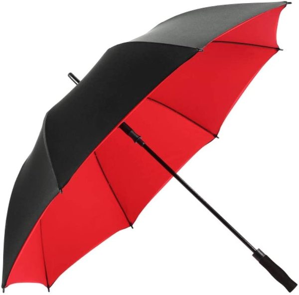 Custom advertising logo windproof double layer golf umbrella