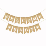 Factory direct birthday party decoration swallowtail flag welcome baby linen String flags