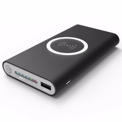2019 newest smart fast charging 10000mah qi wireless powerbank mobile phone charger