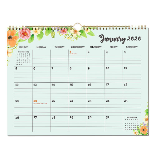 Custom Printing 2021-2022 Sprial 18 Monthly Wall Calendar Planner