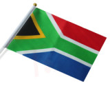 South Africa national flag flagpole custom 14*21cm polyester Hand flag