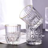 Creative carved mccarron whisky glass brandy glass Ginza whisky glass for bar