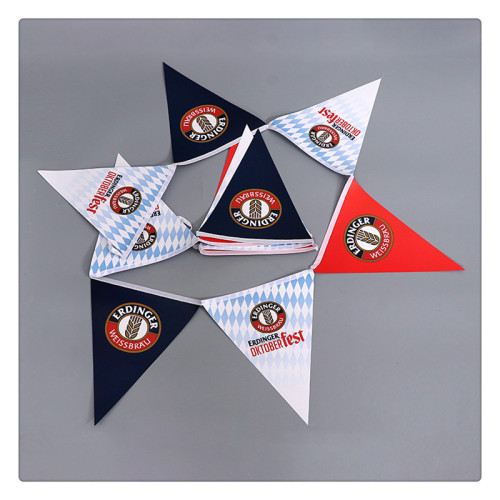 Pennant Saturday string flag Rainbow small Red triangle flags custom logo