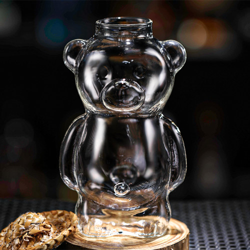Creative INS Personality Juice glass Cup Bear Cocktail Glass Metal Food Bar Special Wear