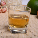 Wholesale 300ML Household Glass Water Cup Cocktail Glass Square Whiskey Glass