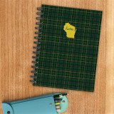 2021 Customized Plaid Printed Spiral Lined Paper Undated Journal Hardcover Student Notebook