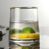 Wholesale colorful handmade Whiskey Glass Crystal Wine Glass  Threaded Bottom Juice Drinking Glass