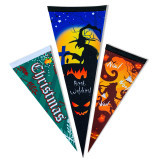 Wholesale Sublimation printing party decoration small flags custom colored felt flags