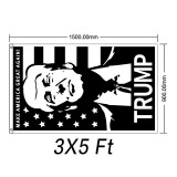 Customized 90*150cm cheaper low moq double side trump 2020 flag