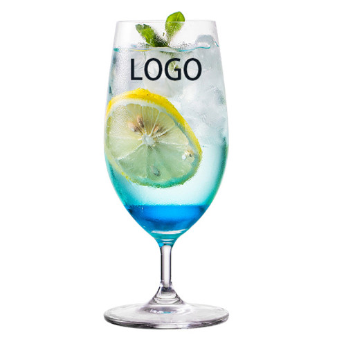 Short feet ultra-thin lead-free crystal cocktail glass, high value Nordic craft beer glass, cold drink juice glass