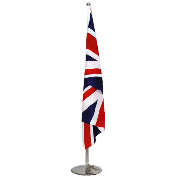 Removable 2 meter custom height indoor floor conference decoration free standing flag standing indoor flag pole