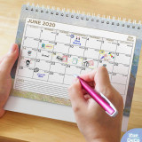 Custom Printed 2021-2022 Sprial 12 Monthly Desk Table Stand UP Calendar Planner