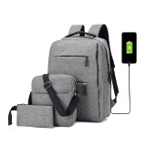 New 15.6 inch bag set fashion usb laptop backpack