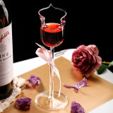 Tall Rose Wine Glass Creative Glass Goblet Special Cocktail Glass Bar Supplies