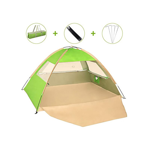 Outdoor beach tents portable camping easy set up Sunscreen coating pop up beach tent with shade shelter UV50+