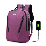 Anti theft black usb travel original anti-theft backpack charging laptop rucksack
