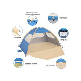 Outdoor beach tents portable camping easy set up Sunscreen coating pop up beach tent with shade shelter UV50+