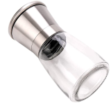 Salt and Pepper Grinder Mill Set Salt and Pepper Shakers Brushed Stainless Steel Glass Body