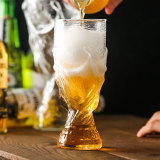 New Design beer glass mugs/drink glass cup/ glass beer mug cup beer glass cup for bar home
