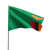 Custom Fast delivery high quality 3*5 ft Zambian flag wholesale