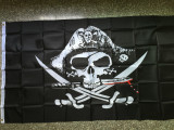 In Bulk 1 piece moq top flag manufacturer high quality cheap Pirate flag