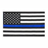 Manufacturer cheap custom made giant police flag thin blue American flag