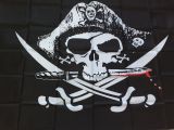In Bulk 1 piece moq top flag manufacturer high quality cheap Pirate flag
