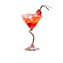 Custom creative yard cocktail stemware color rim margarita glass