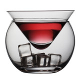 manufacture hot sale martini chiller glass cocktail glass 2 piece glass