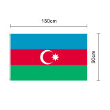 China supplier custom 3*5ft national flag banner polyester azerbaijan flag