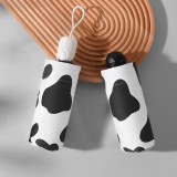 Cow Pattern Korean Creative Paraguas Rain Shine Dual-Use Female Compact Portable Automatic Five-Folding Umbrellas//