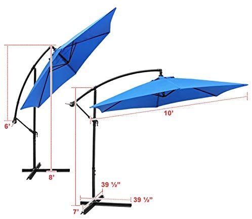 Hanging Patio Umbrella Outdoor Umbrellas Garden Sun Decorative Offset Patio Umbrella