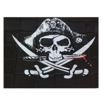 In Bulk 1 piece moq top flag manufacturer high quality cheap Pirate flag