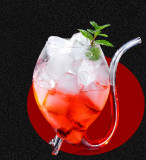 New desgin handblown borosilicate glass vampire cocktail glass, vampire wine glass