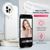 For Iphone 12 Pro Max Portable Makeup Selfie Led Illuminated Fill Light Smart Phone Case Cover With Flashing