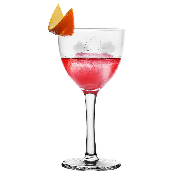 Luxury engraved martini cocktail glass classical high champagne glass