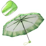 China creative digital printing sunny and rainy women vegetables style 3 folding umbrella
