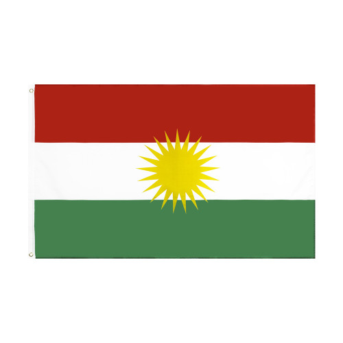 Wholesale High Quality Custom Logo 3x5ft kurdistan flag Polyester country Flag