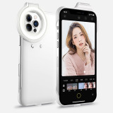 For Iphone 12 Pro Max Portable Makeup Selfie Led Illuminated Fill Light Smart Phone Case Cover With Flashing