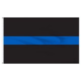 Manufacturer cheap custom made giant police flag thin blue American flag
