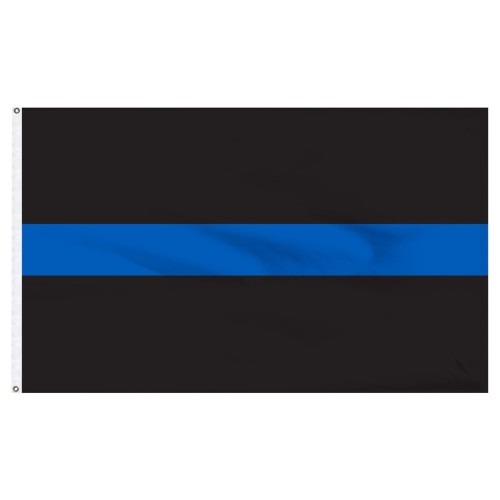 Manufacturer cheap custom made giant police flag thin blue American flag