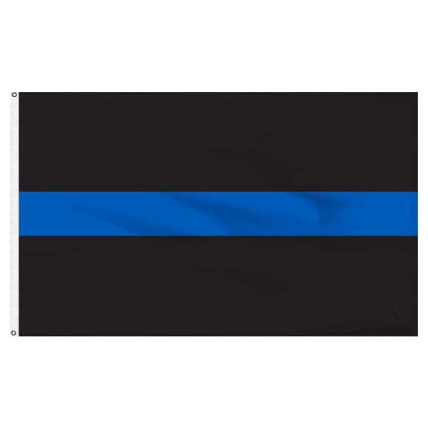 Manufacturer cheap custom made giant police flag thin blue American flag