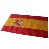 Low MOQ wholesale custom polyester national flag 3*5ft Spain flag