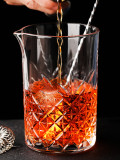 700ml Diamond Engraving high quality clear cocktail mixing glass for bars