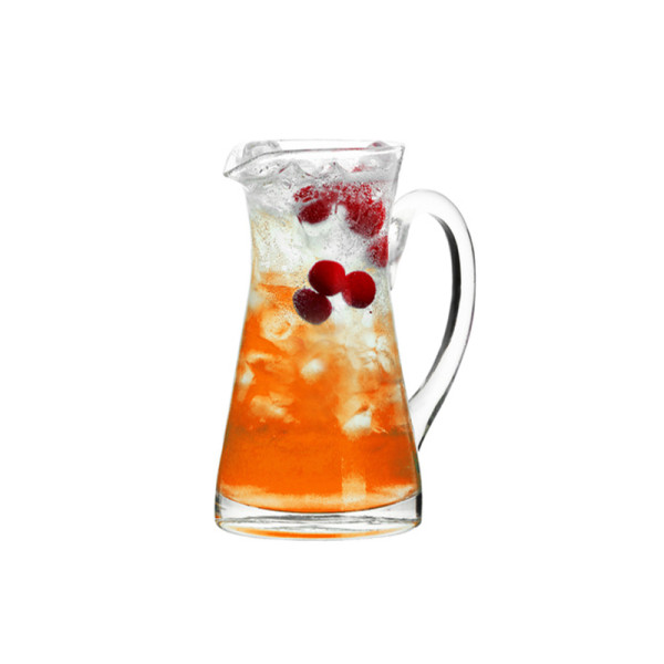 Wholesale cold drink juice glass cup with glass handle household water glass
