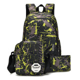 New goods women men waterproof nylon travelling outdoor three-piece backpack back pack for school children