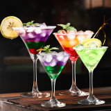Custom creative yard cocktail stemware color rim margarita glass