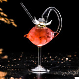 Wholesale creative swan-shaped cocktail glass whiskey glass Irregular glass for restaurant/ bar