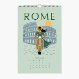 Custom Logo Printing Design 2021 Sprial 12 Monthly Wall Calendar Planner